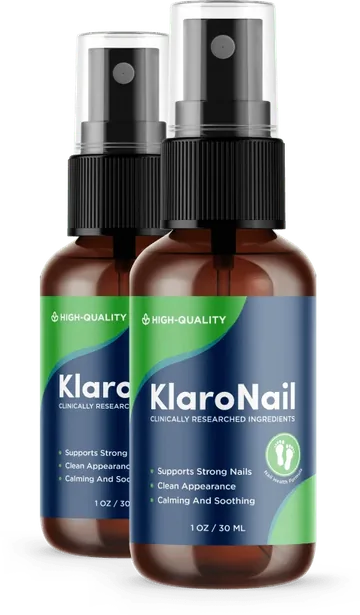 Two bottles of KlaroNail spray